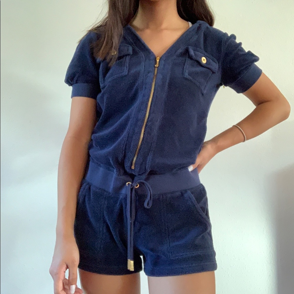 Navy juicy couture tracksuit romper small